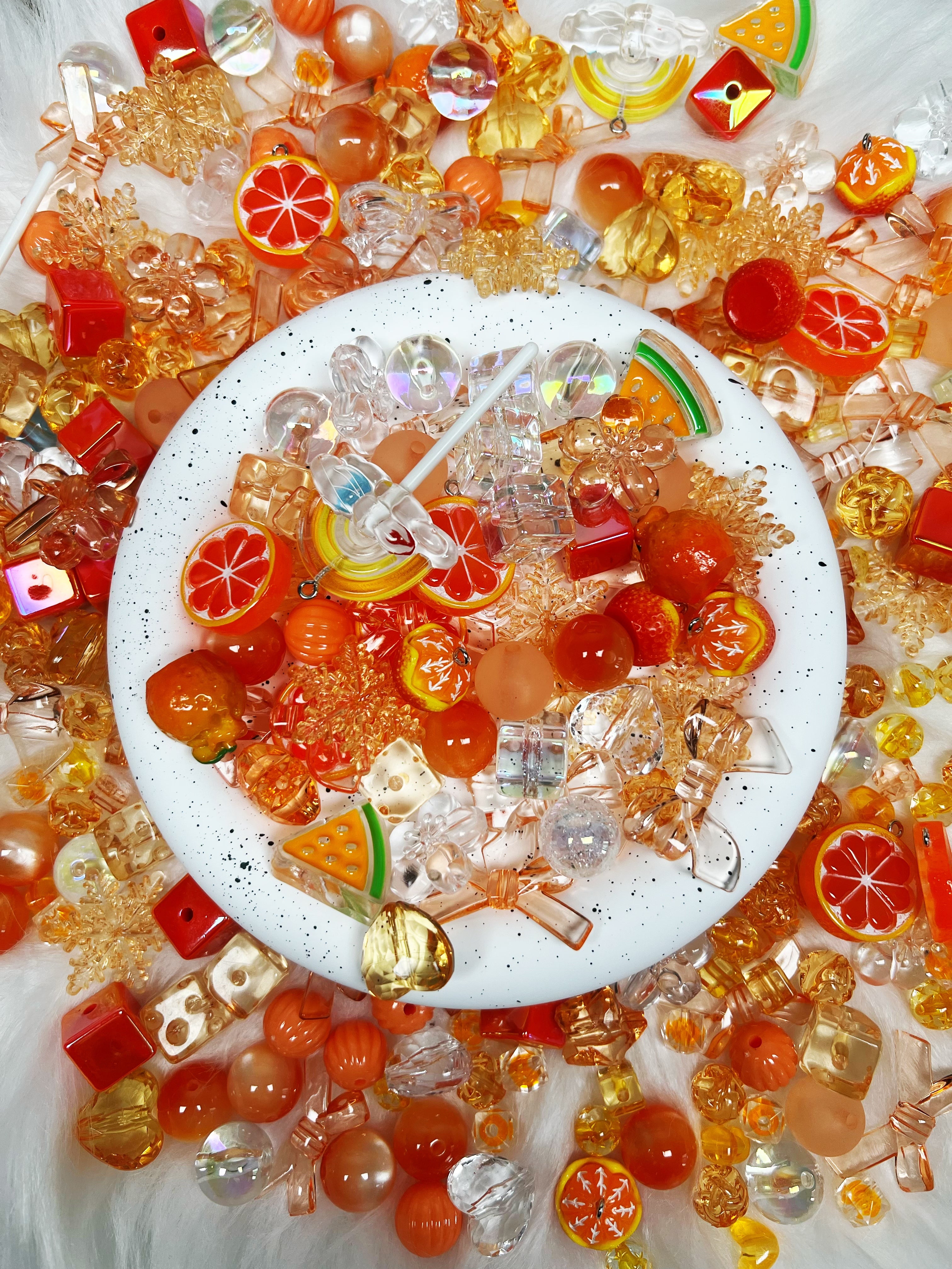 [Umi] Acrylic Beads Mix 16mm for DIY Projects Bracelets Phone Charms Necklaces Beadable Pens Anklets Hair Beads Bag Chains Earrings Rings Hair Ropes Handmade Gifts Beaded Jewelry