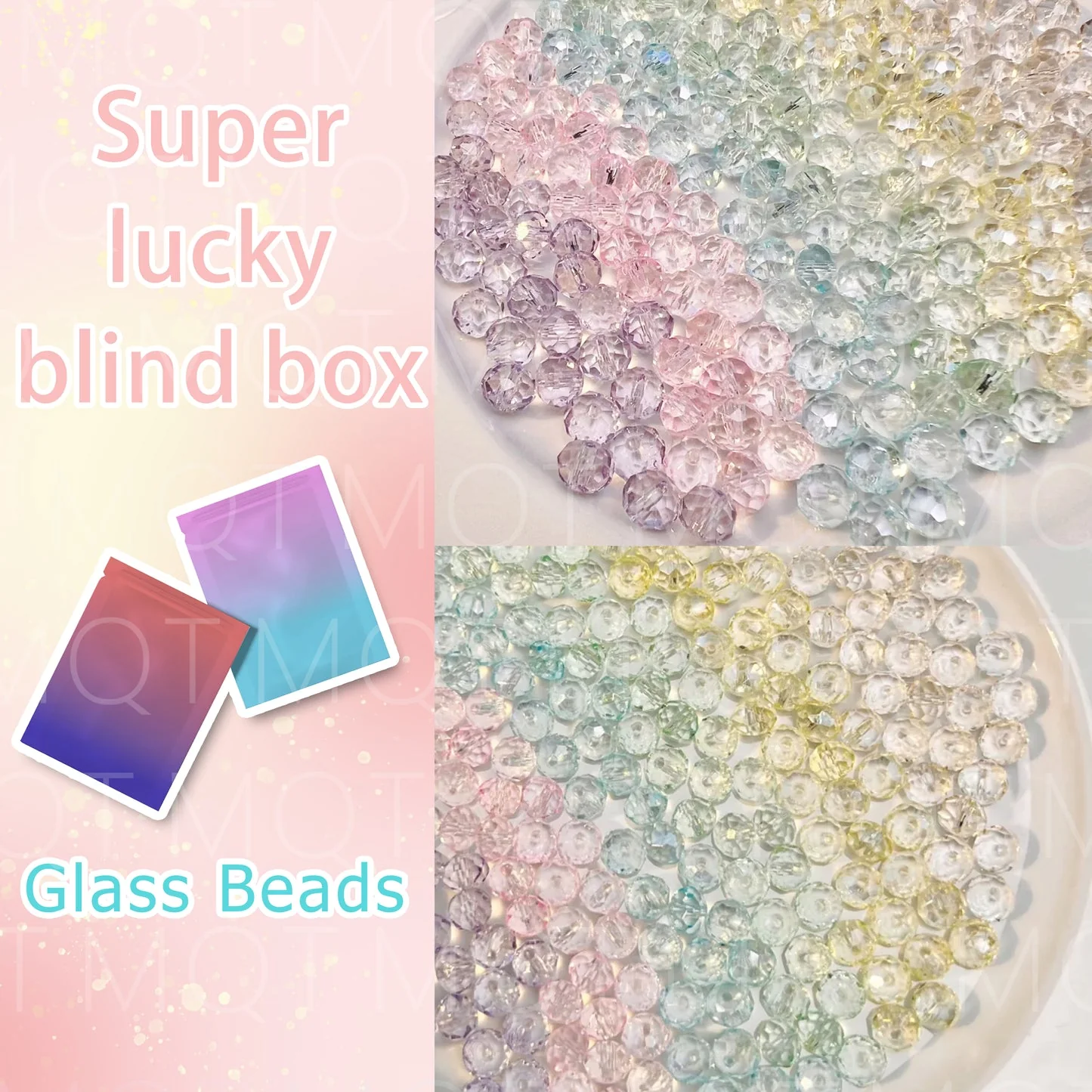 Super Bright Crystal Glass DIY Craft Accessories for Beaded Bracelets Loose Beads Ideal for Crafting