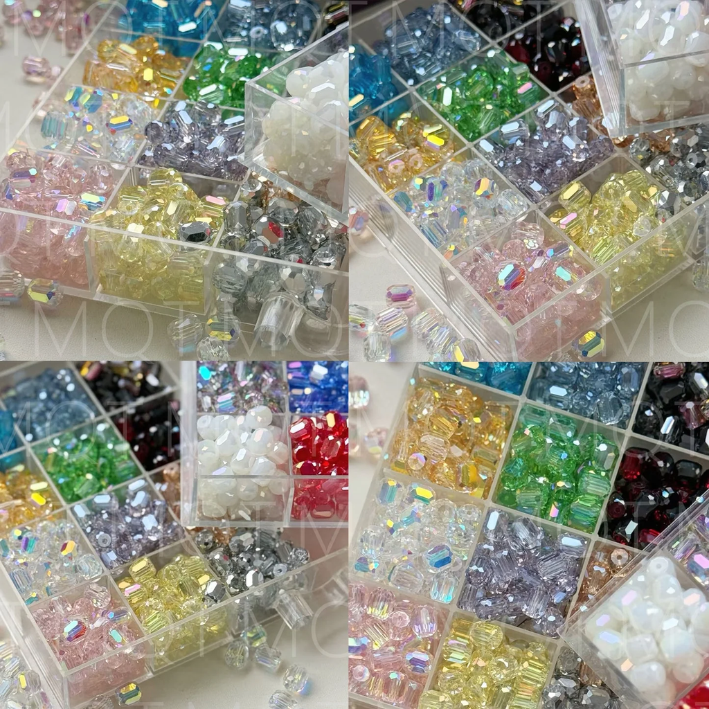 Super Bright Crystal Glass DIY Craft Accessories for Beaded Bracelets Loose Beads Ideal for Crafting