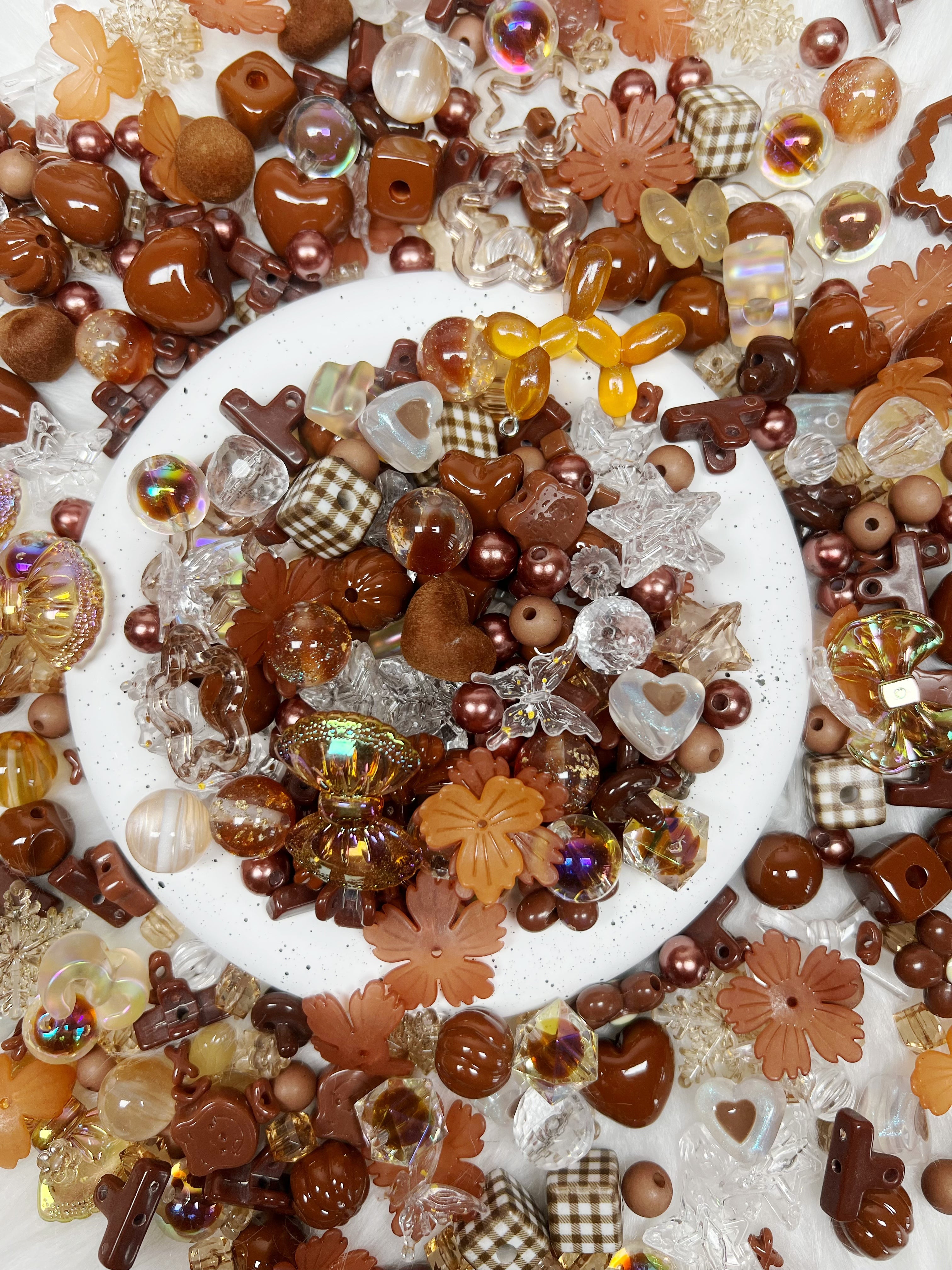 [Umi] Acrylic Beads Mix 16mm for DIY Projects Bracelets Phone Charms Necklaces Beadable Pens Anklets Hair Beads Bag Chains Earrings Rings Hair Ropes Handmade Gifts Beaded Jewelry